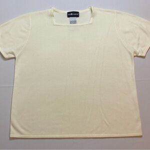 Sag Harbor Sz XL Vintage Soft Light Cream Tee